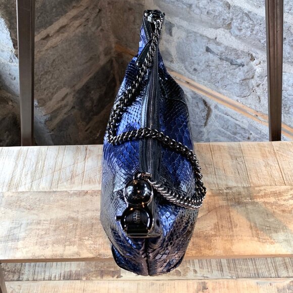 Gucci Navy Python Hobo Bag - Picture 2 of 13